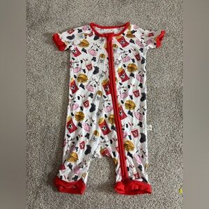 Monkeeroos Chick-fil-a Bamboo Shorty Pajamas Gender Neutral 12-18 months